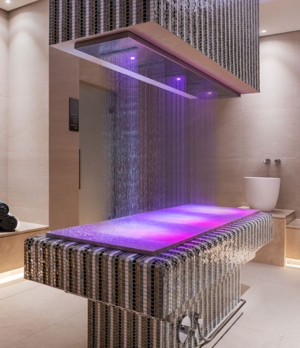 aquaform installed the Nadir horizontal shower for the Address Beach Resort in Dubai