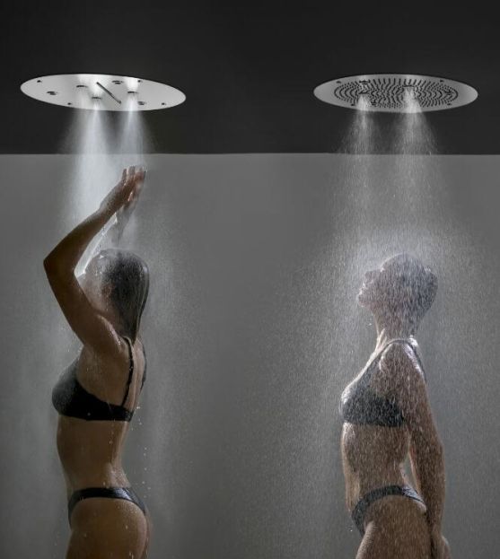 wellness program with shower heads with different jets